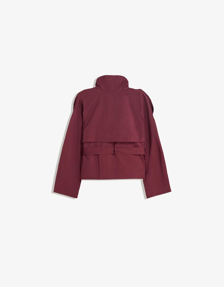 Clara Double Breasted Cropped Trench Coat