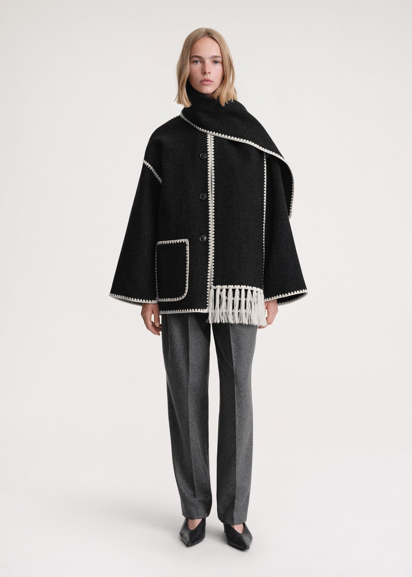 Jessy Elegant Scarf Coat