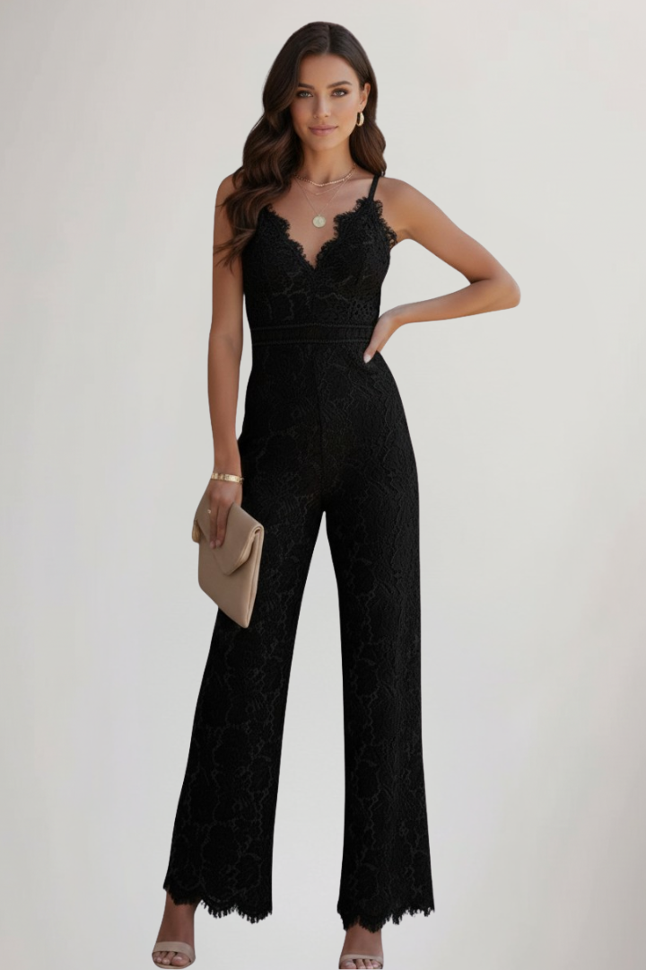 Madeline Cocktail Maxi Jumpsuit - Black