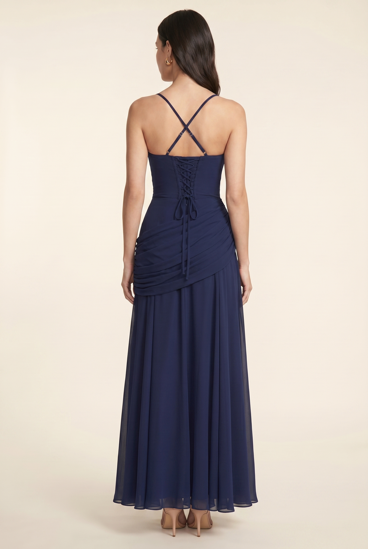 Amandine Cowl Neck Maxi Dress - Navy