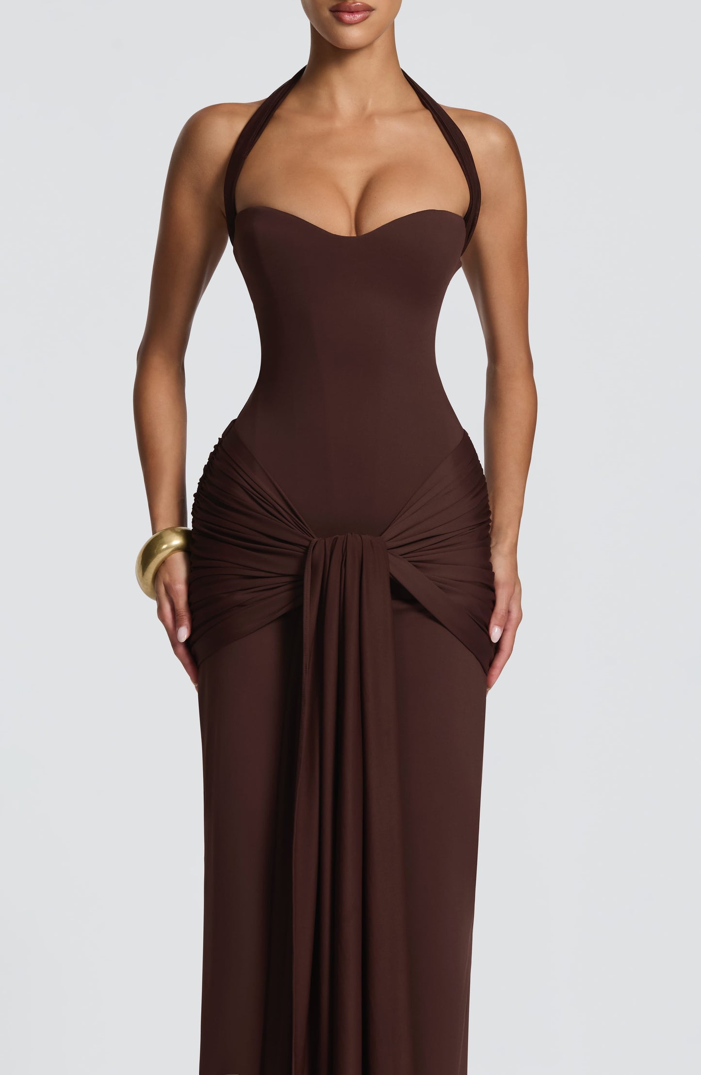 Amara Lace Up Maxi Dress