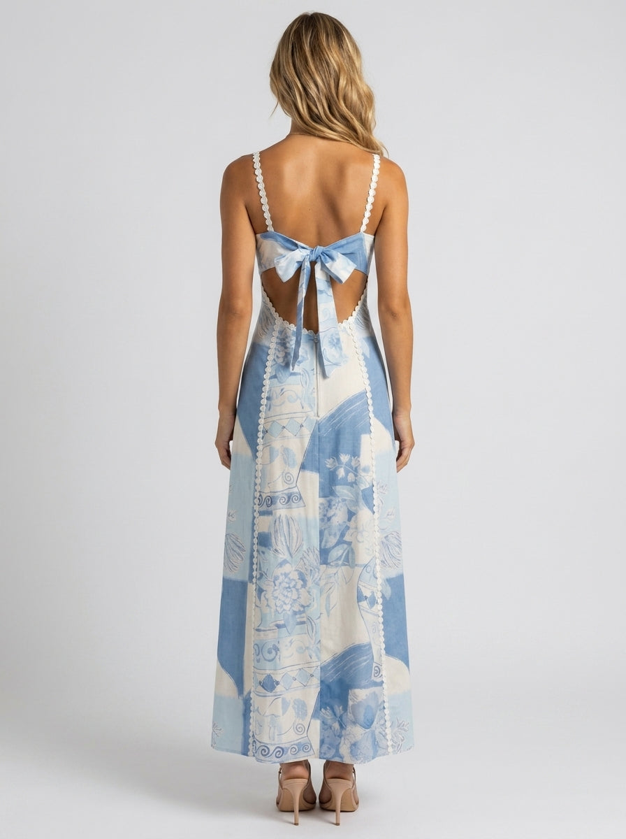 Hazel Floral Corset Maxi Dress