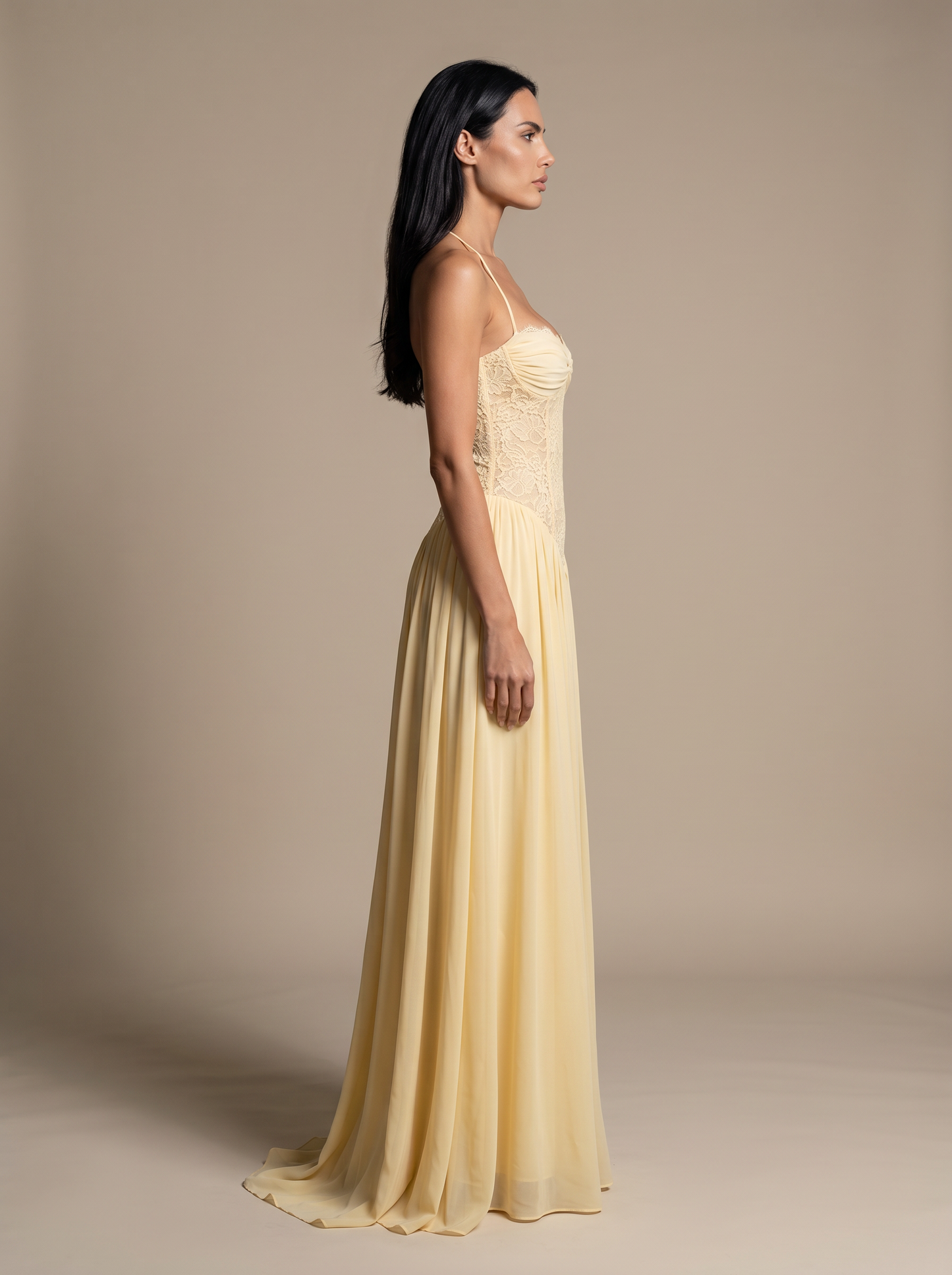Leonie Maxi Dress - Butter, side