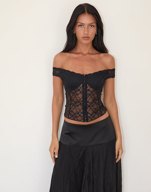 Alvina Off Shoulder Corset Top