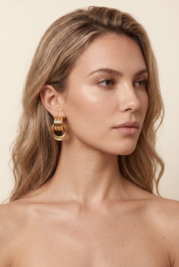 Amberly Sculpted Knot Hoop Earrings