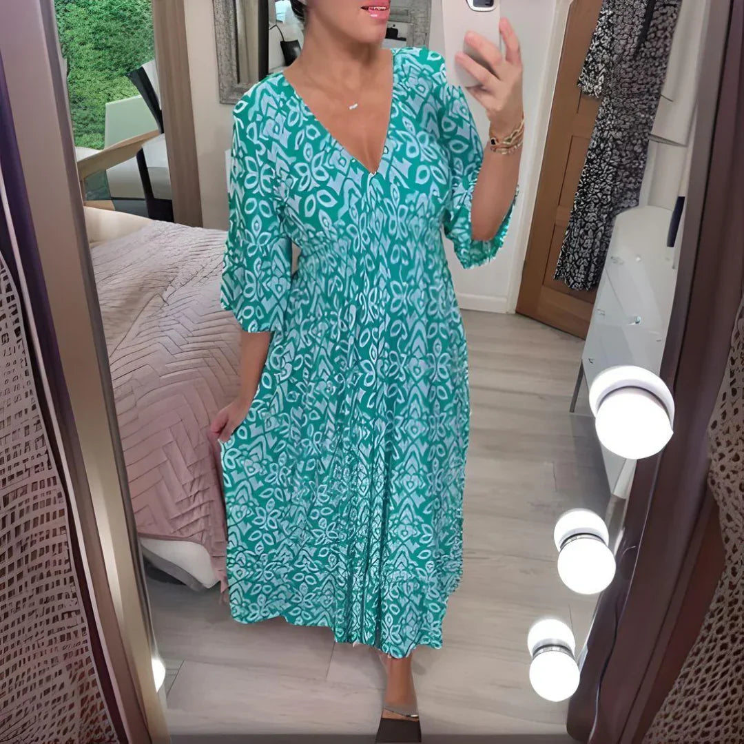 Cali Midi Dress - Aqua Blue