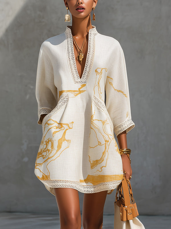 Consuela Crochet Lace Mini Dress