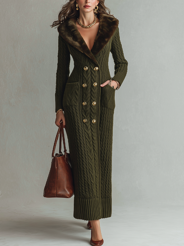 Cybil Cable Knit Maxi Dress