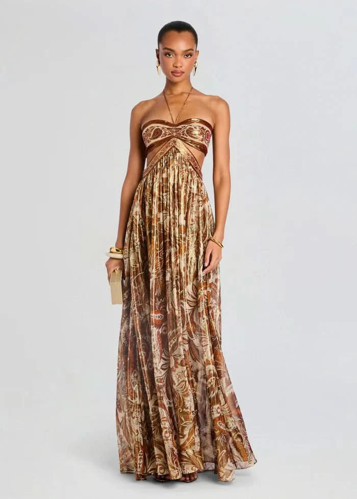 summer formal maxi dress PRETTYGARDEN Women's Summer Wedding Guest Dress Sleeveless Ruffle Form