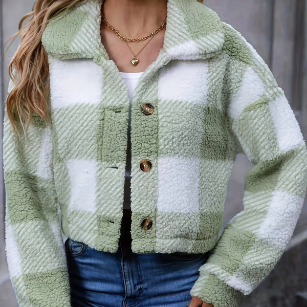 Fariha Cropped Plaid Jacket