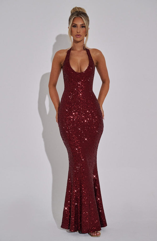 Gaia Halter Maxi Dress
