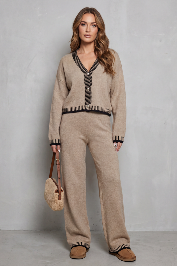 Hartley Contrast Trim Knit Loungewear Set