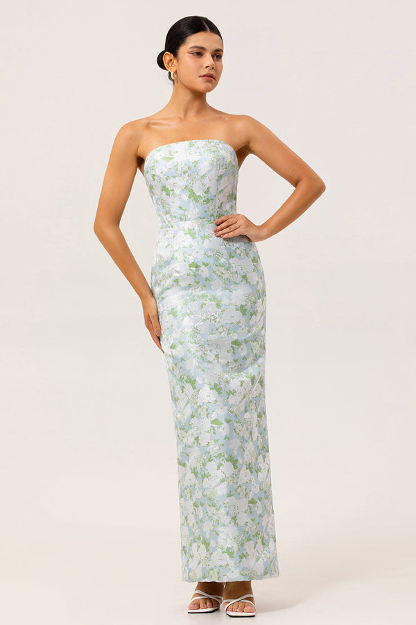 Jessalyn Floral Strapless Gown