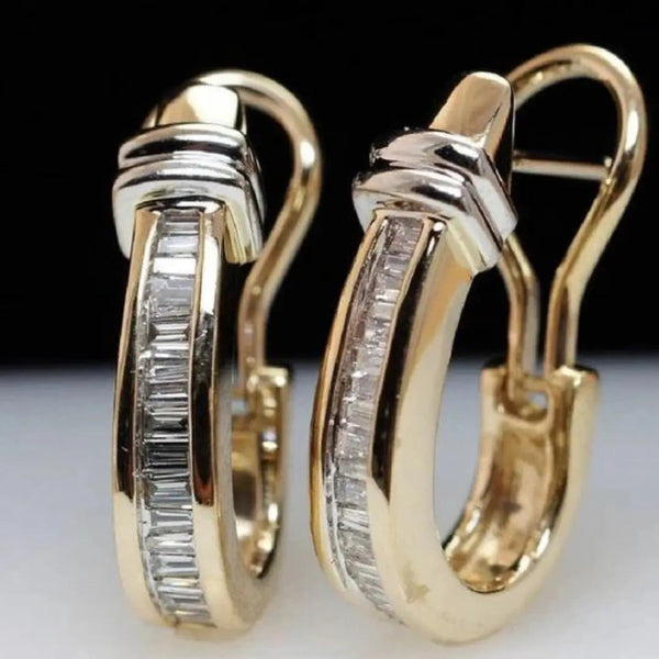 Kestrel Gold Baguette Hoop Earrings