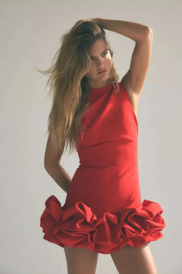 Megan Ruffle Mini Dress