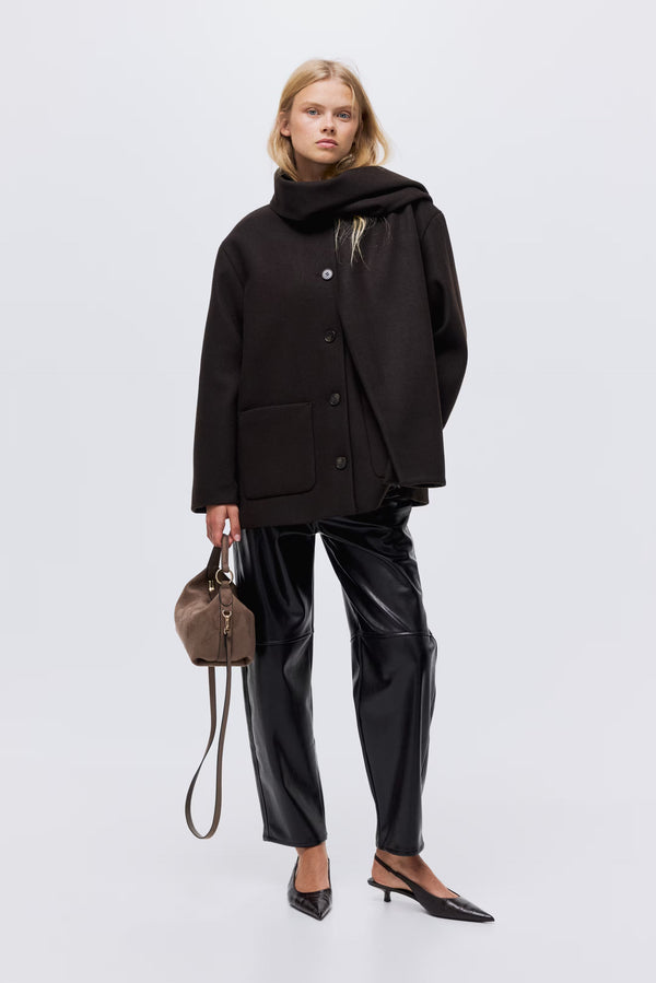 Solveig Detachable Shawl Collar Coat