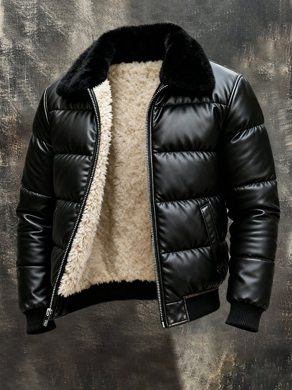 Tobias Quilted Faux Leather Jacket