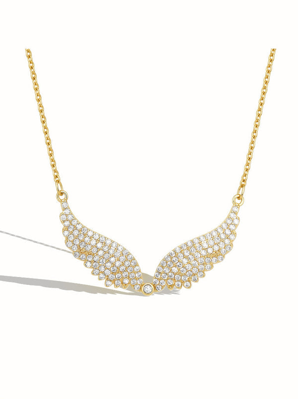 Zuleika Gold Angel Wing Necklace