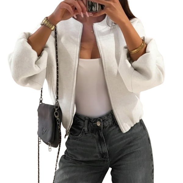 Rhian Cropped Bomber Jacket