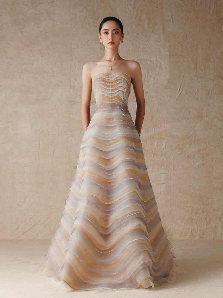 Camille Strapless Gown - Cream