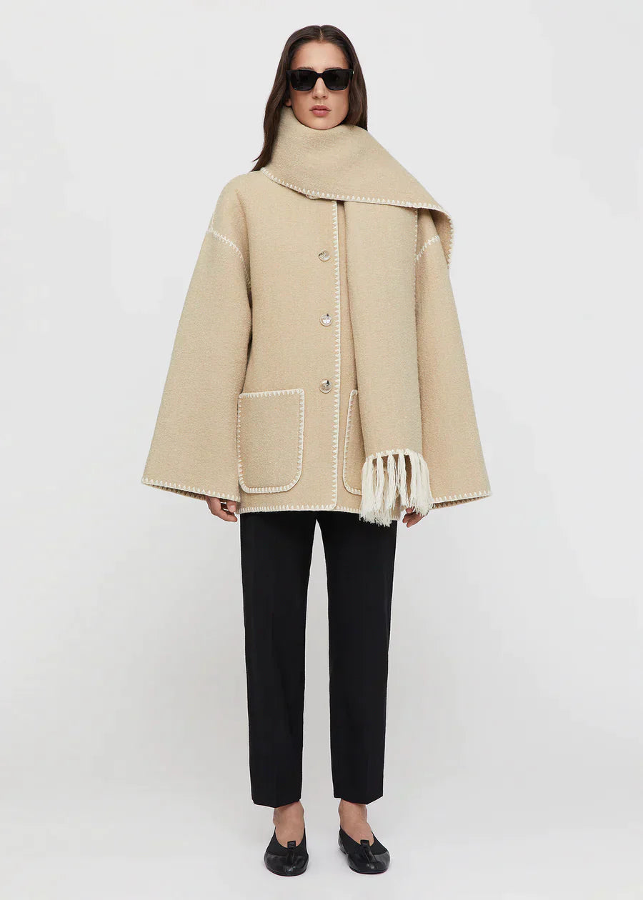 Jessy Elegant Scarf Coat