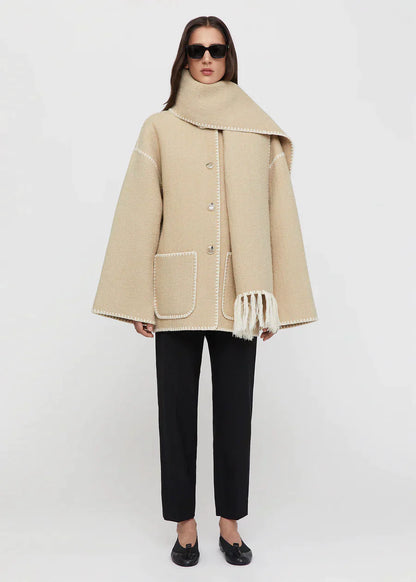 Jessy Elegant Scarf Coat