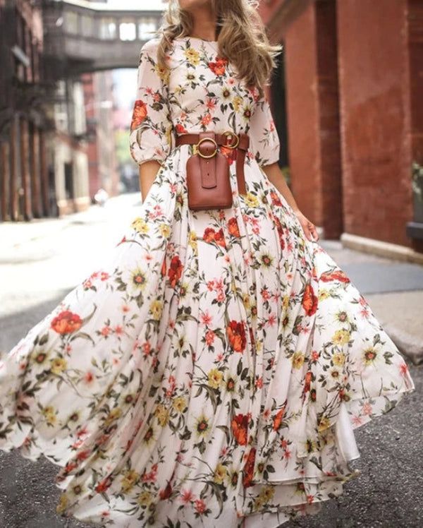 Loretta Fringe Maxi Dress - Multicolor