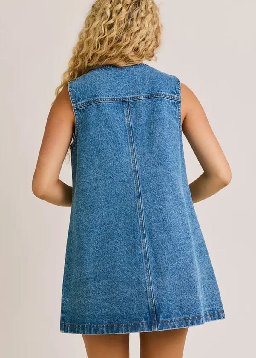 Octavia Mini Dress - Blue