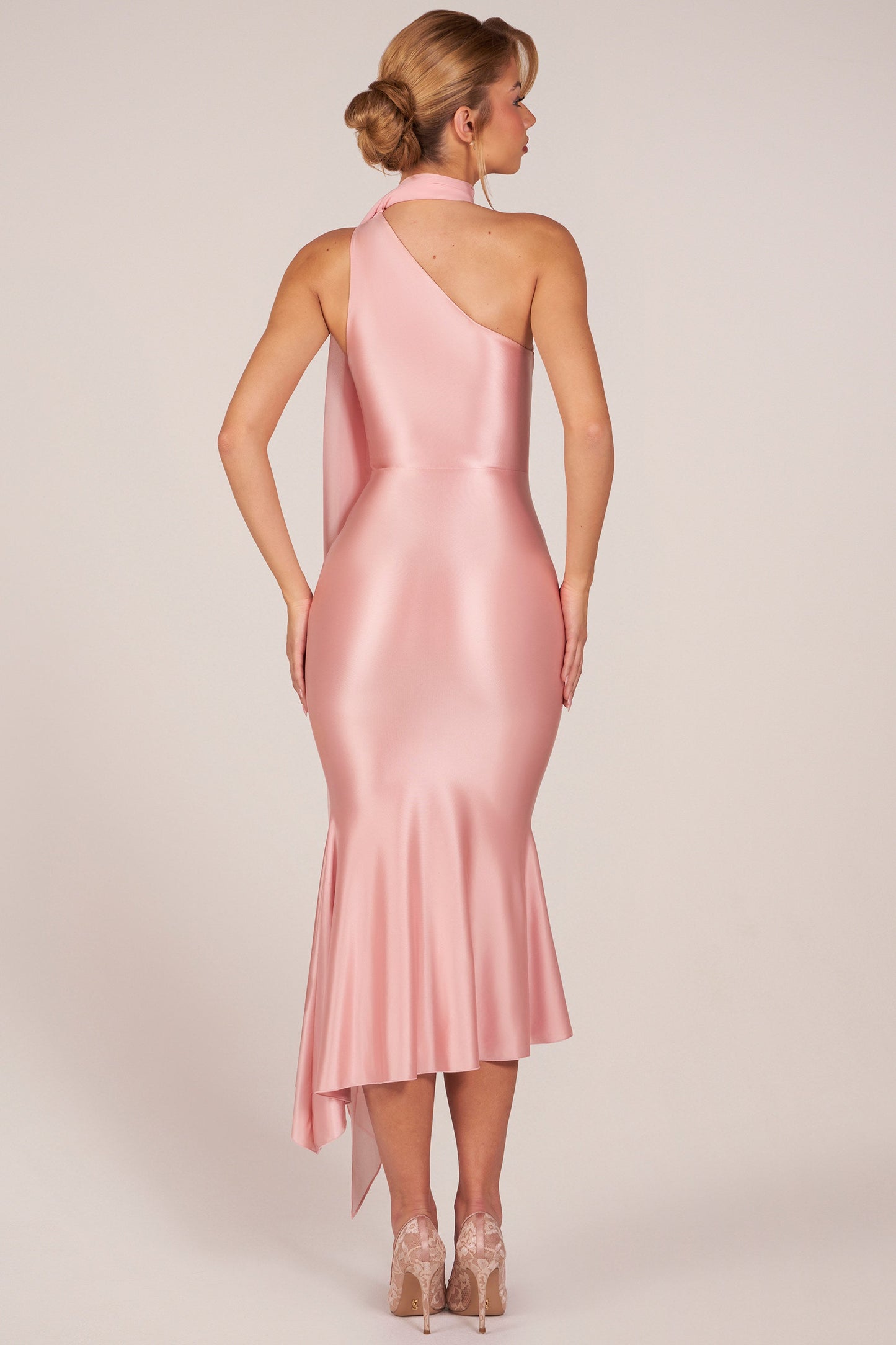 Juliana Pleated V Midi Dress
