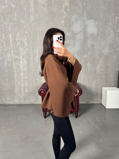 Gina Belted Poncho Jacket