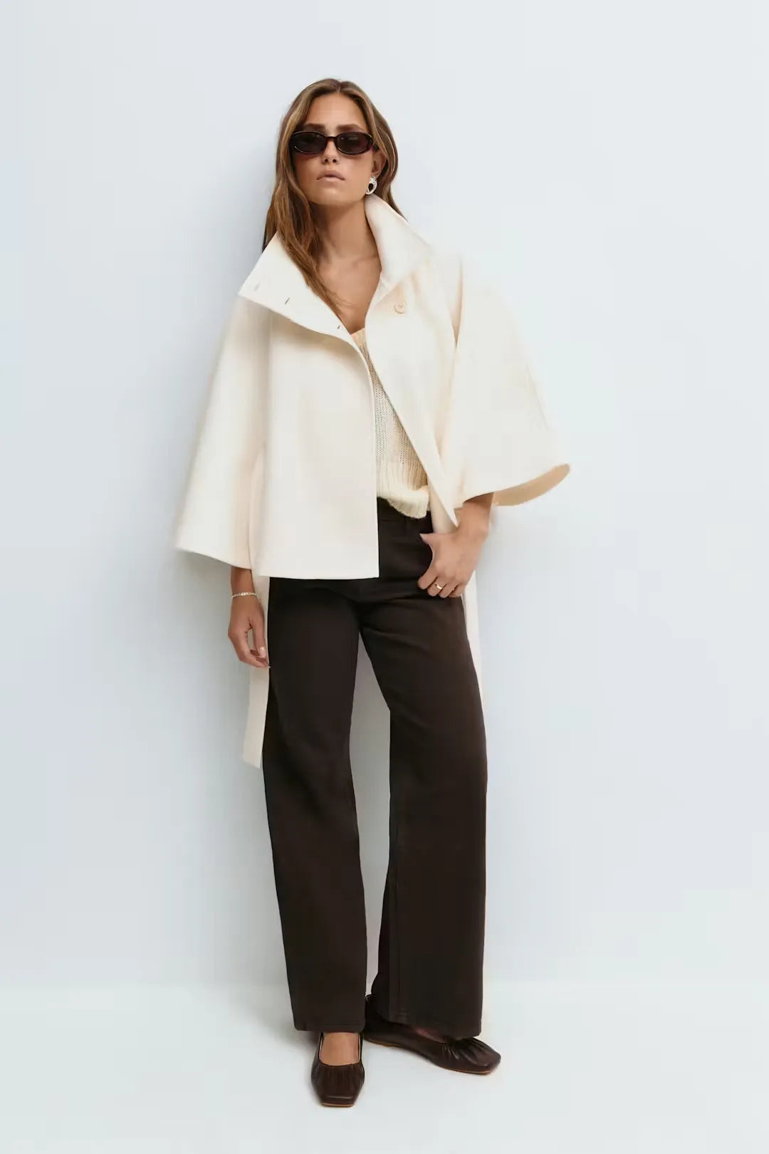 Elsie | Belt Cape Jacket