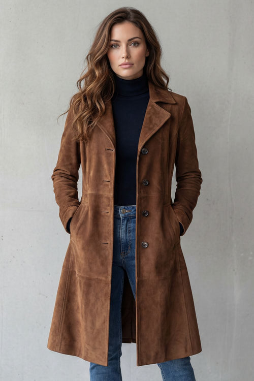 Marloe Suede Longline Coat