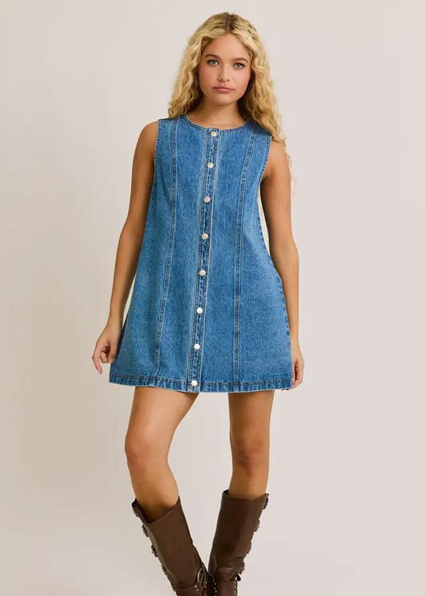 Octavia Mini Dress - Blue
