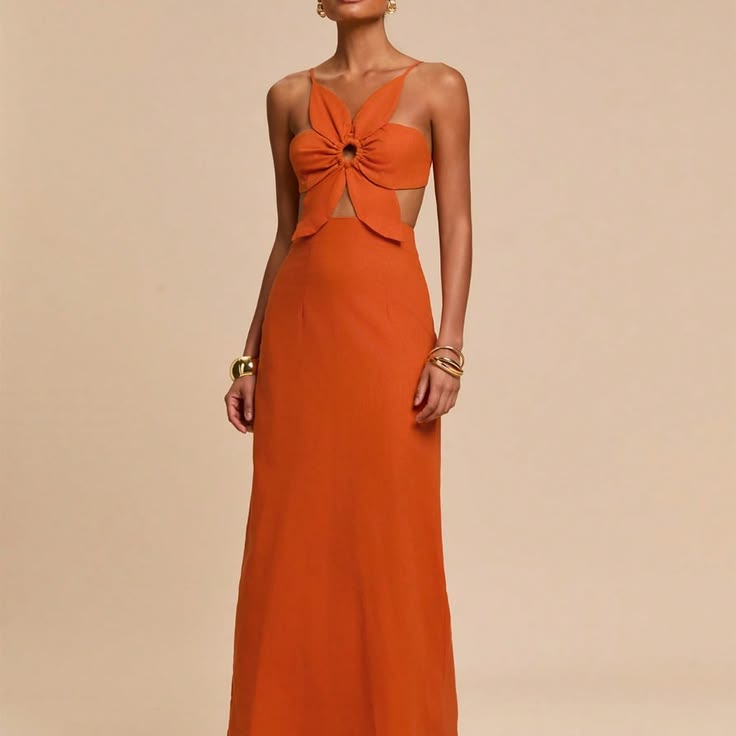 Kate Kaftan Dress - Orange