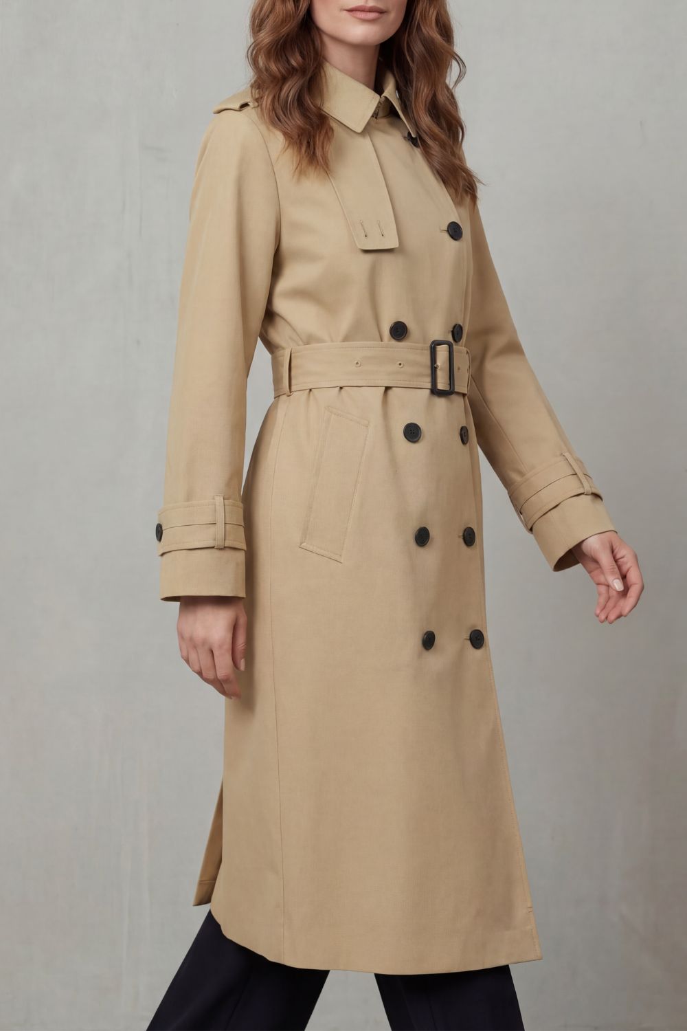 Hadley Double Breasted Belted Trench Coat