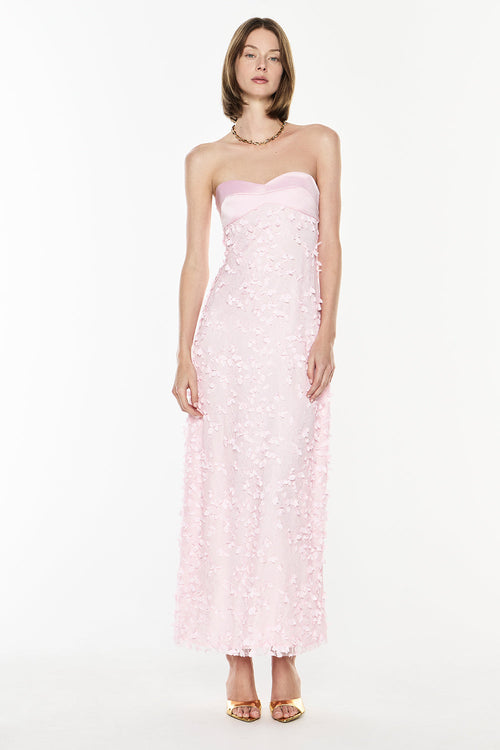 Marisol Satin Sweetheart Maxi Dress