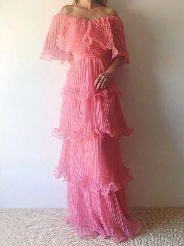 Tamara Tiered Maxi Dress - Pink