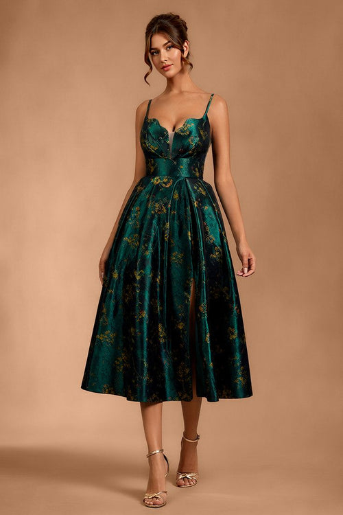 Paris Midi Dress - Green