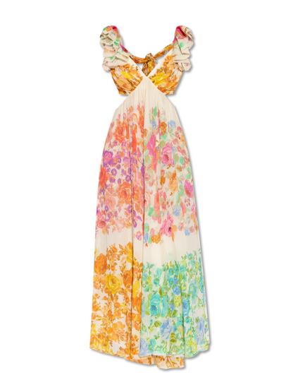 Demi Floral Pleated Maxi Dress