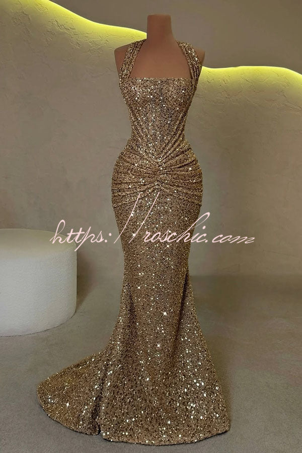 Marie Maxi Dress - Gold