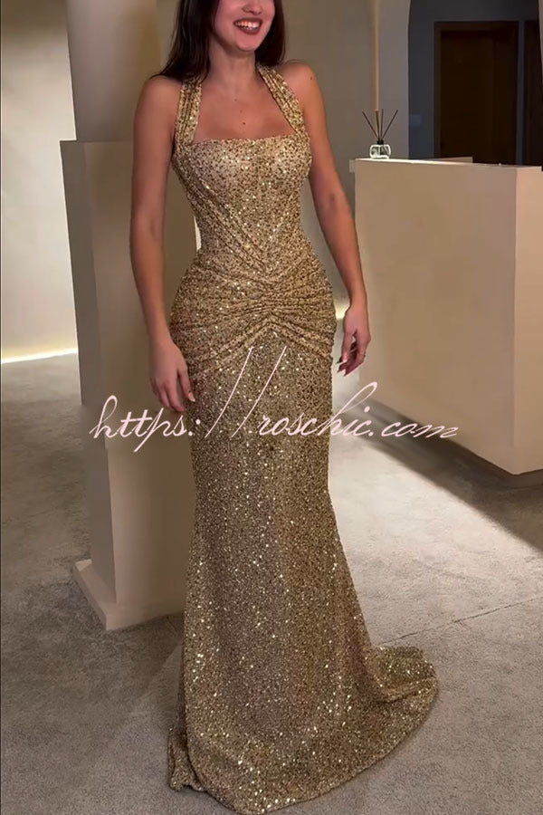 Marie Maxi Dress - Gold