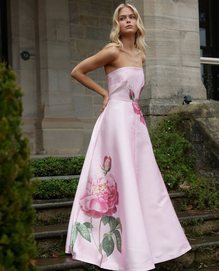 Margaret Rose Print Gown - Multicolor