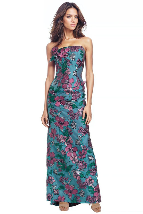 Lina Strapless Gown - Multicolor