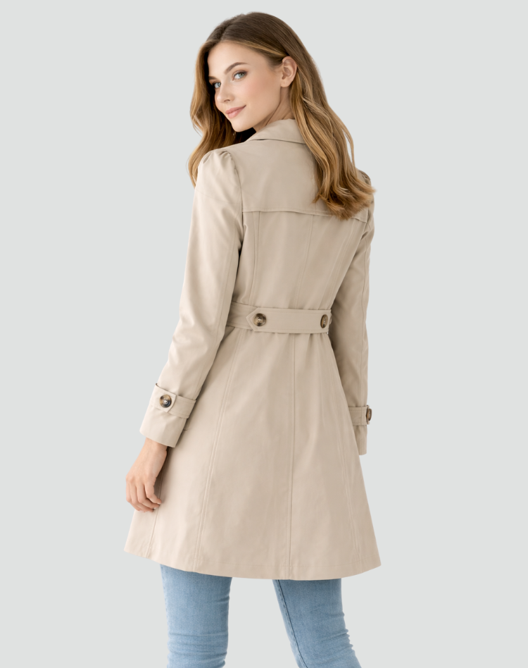 Celeste Tailored Button Trench Coat