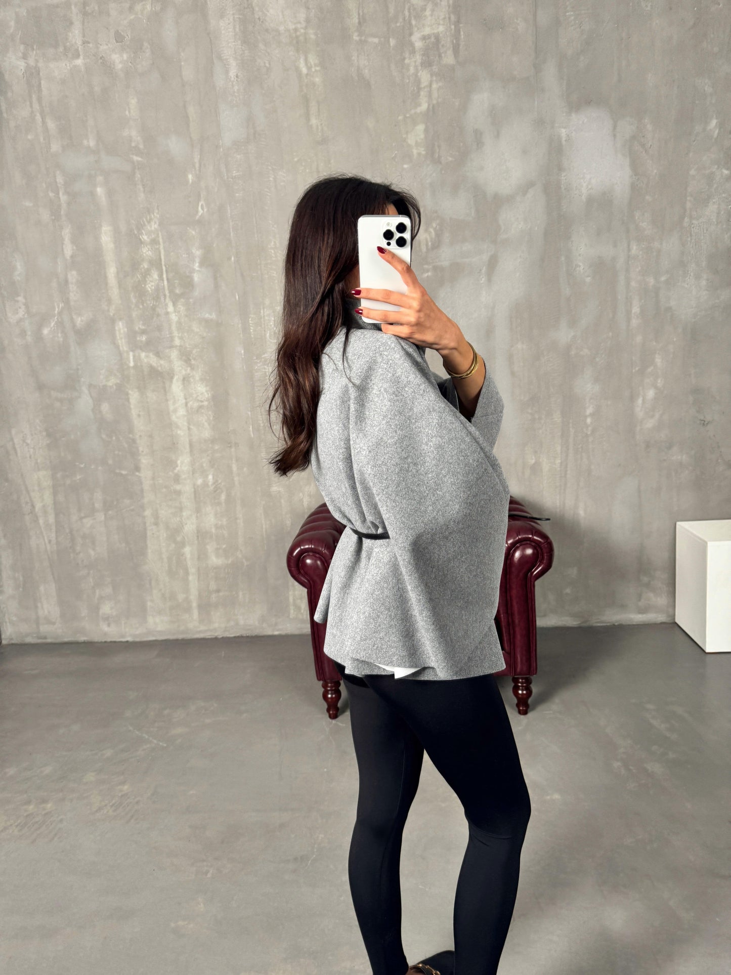 Gina Belted Poncho Jacket