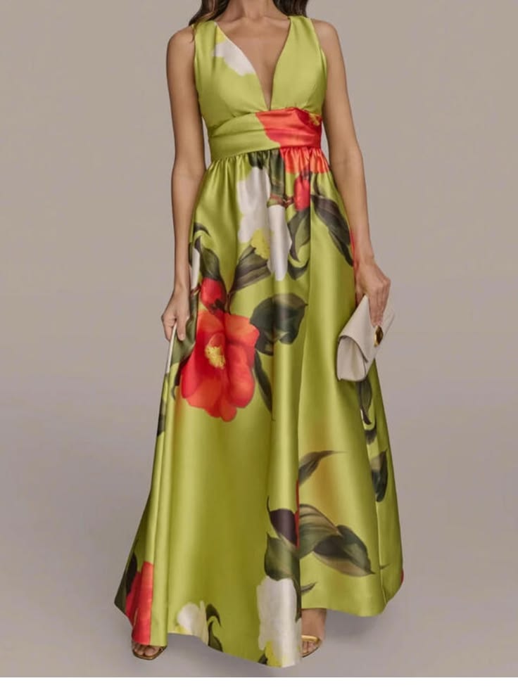 Lennox Feather Maxi Dress - Multicolor