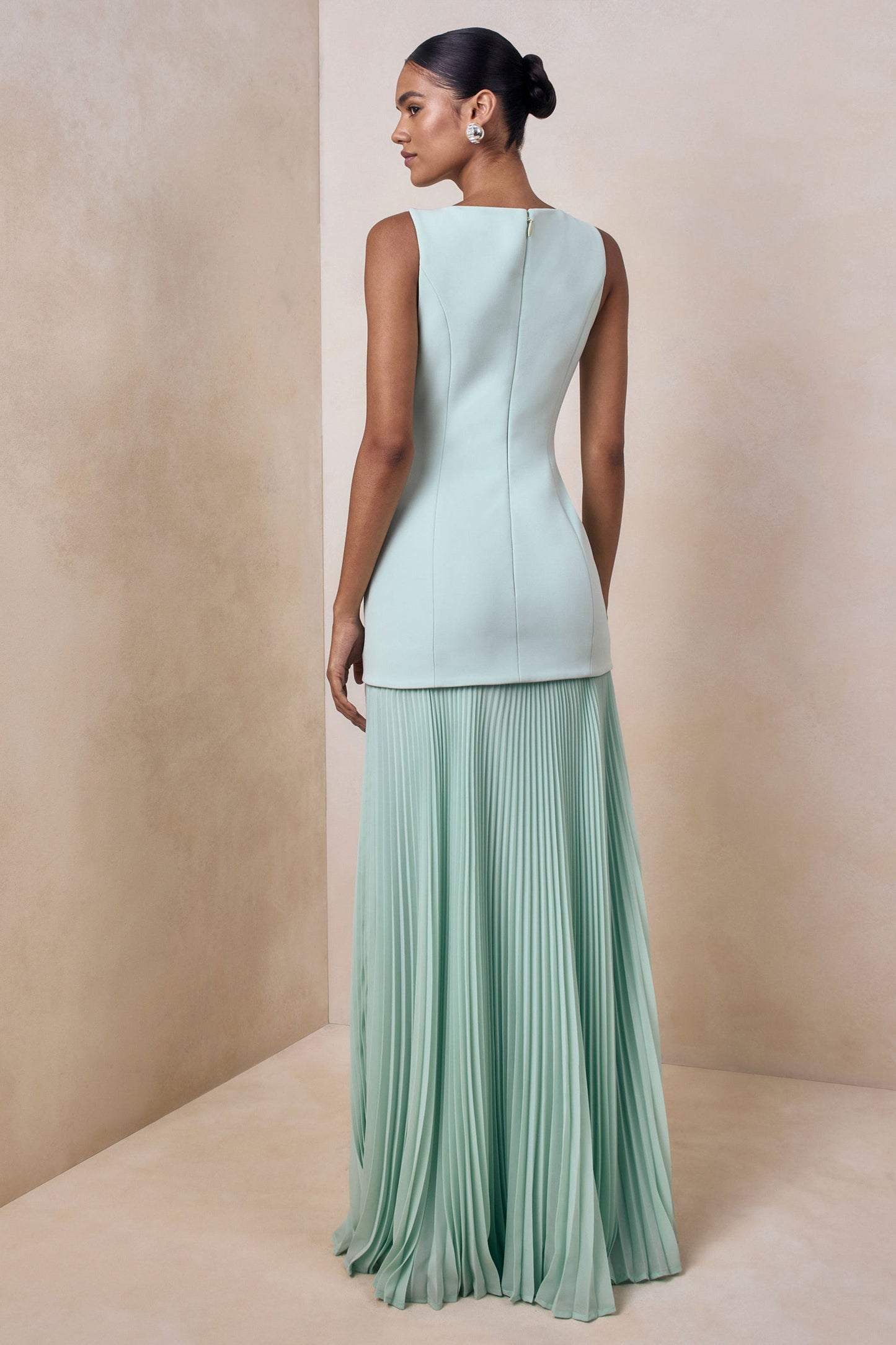 Liana Pleated High Maxi Dress