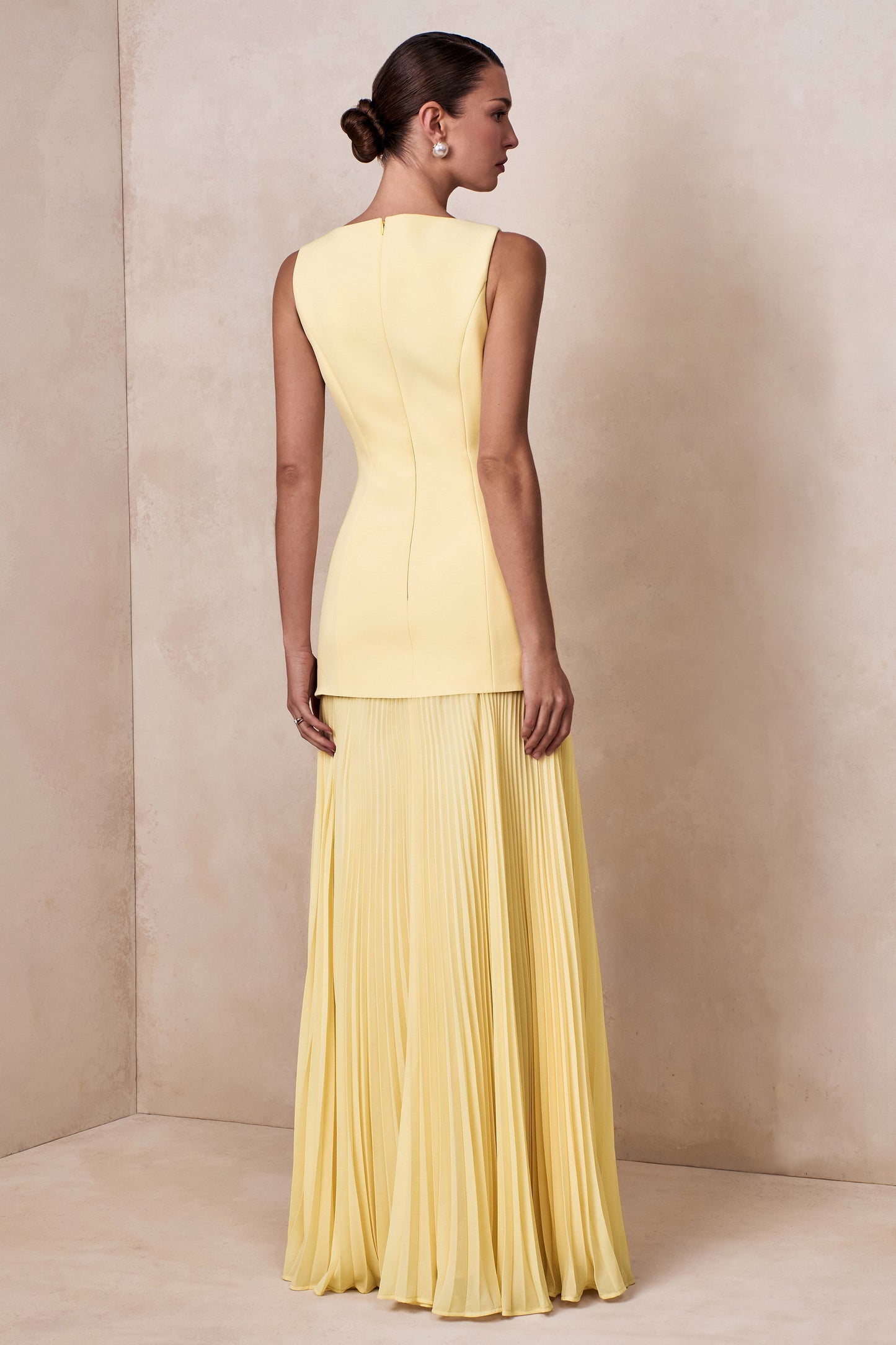 Liana Pleated High Maxi Dress