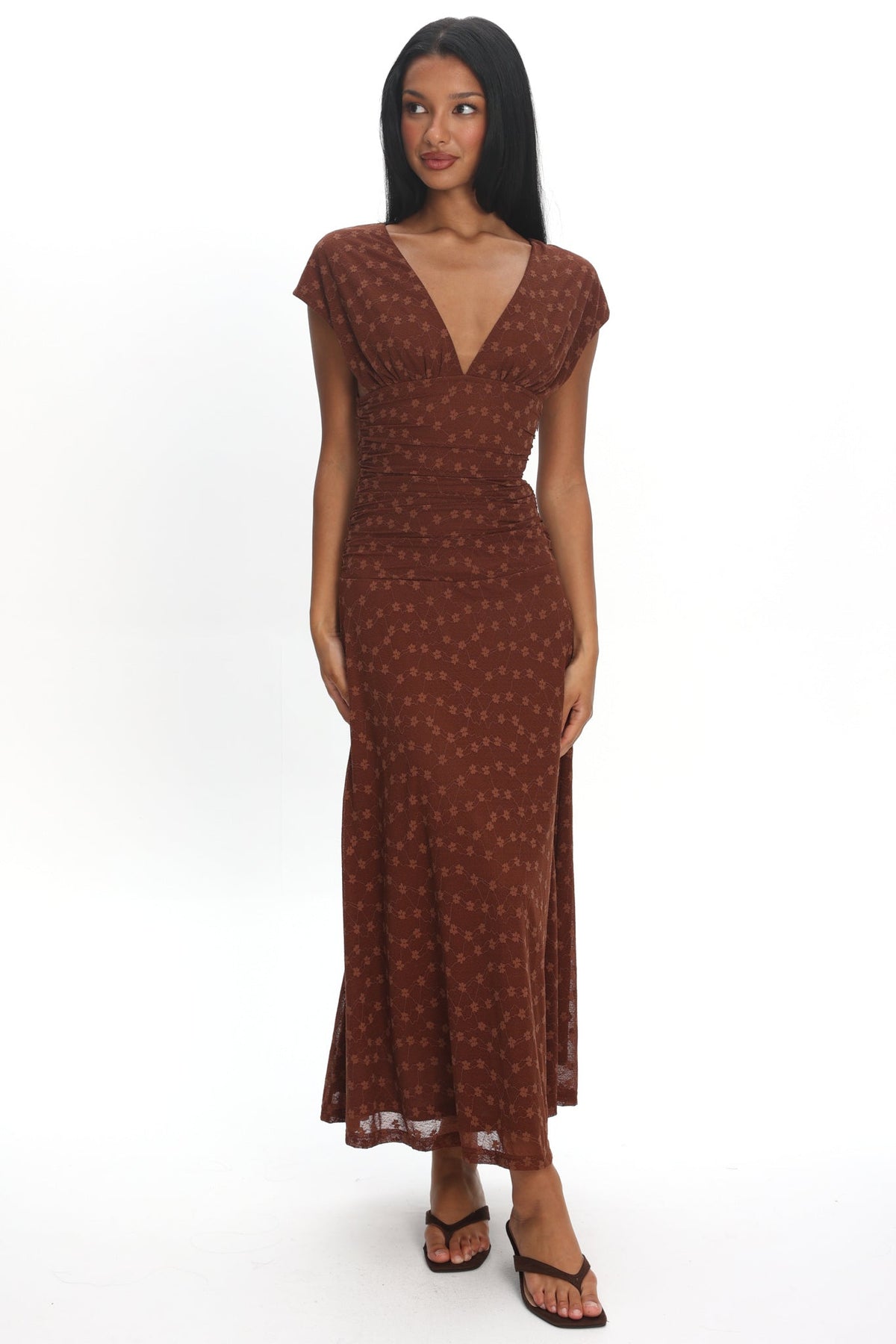 Ashlyn Maxi Dress - Chocolate