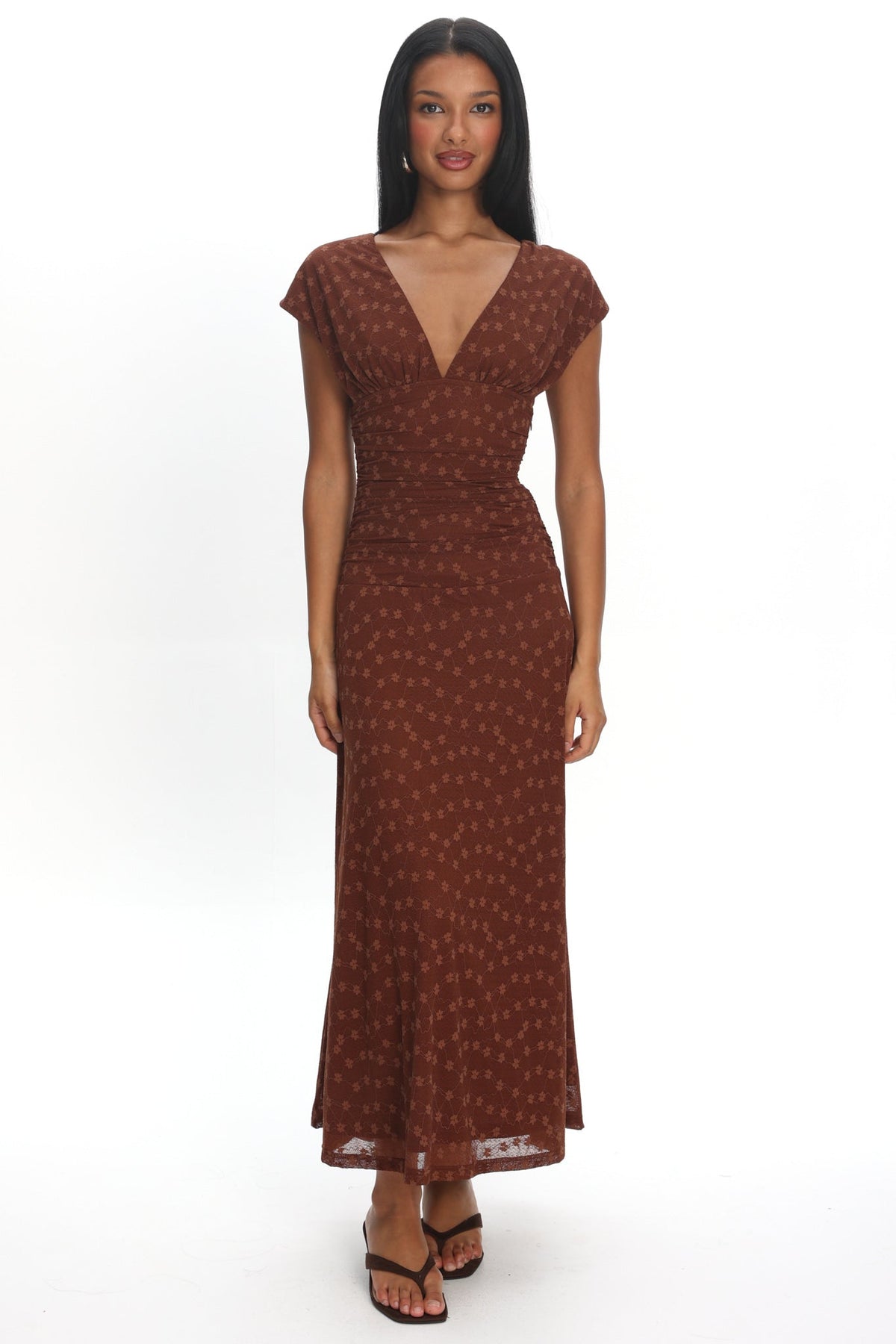 Ashlyn Maxi Dress - Chocolate